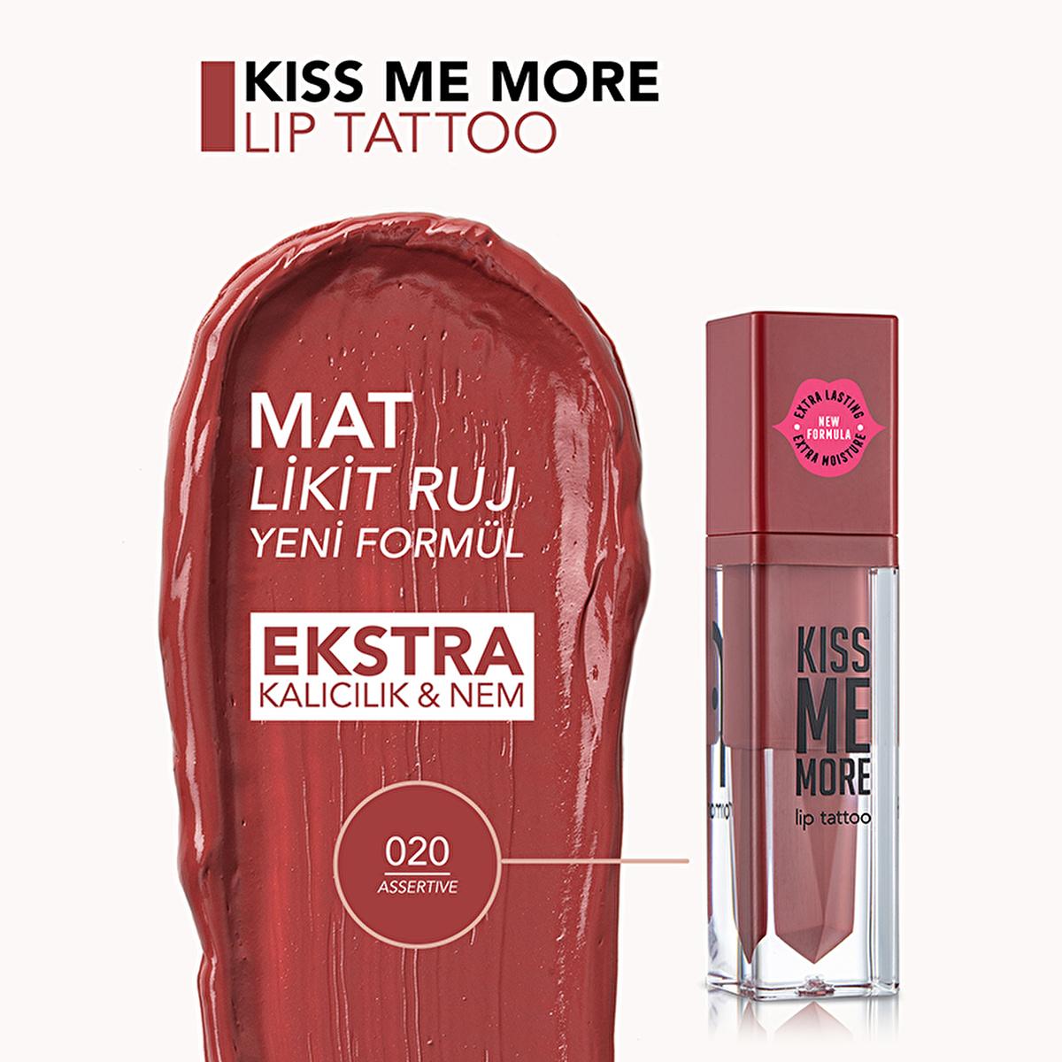 Flormar Liquid Matte Lipstick - Long-Lasting Moisturizing Lip Color, Transfer-Proof, 020 Assertive