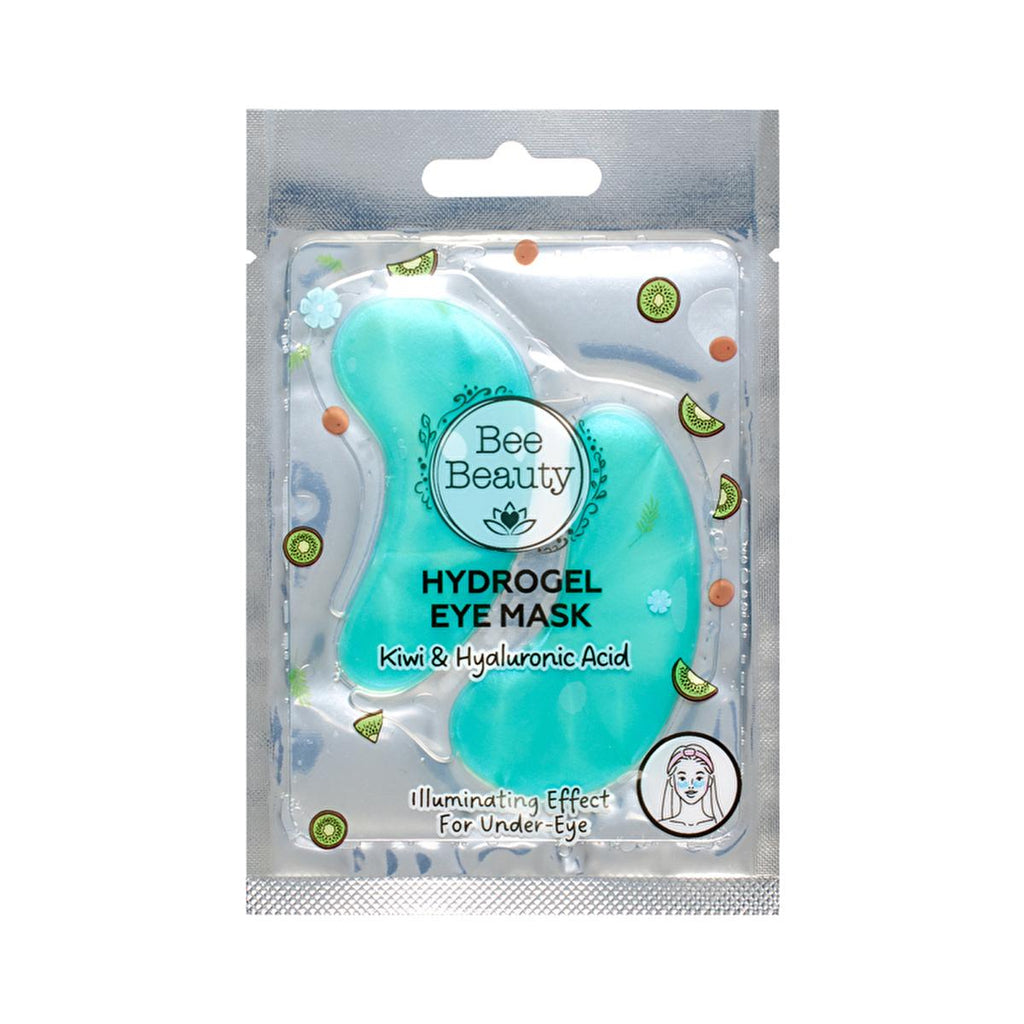 Bee Beauty Hydrojel Eye Mask with Hyaluronic Acid & Kiwi Extract - Hydrating, Firming, Anti-Aging Skincare for Dark Circles & Puffiness