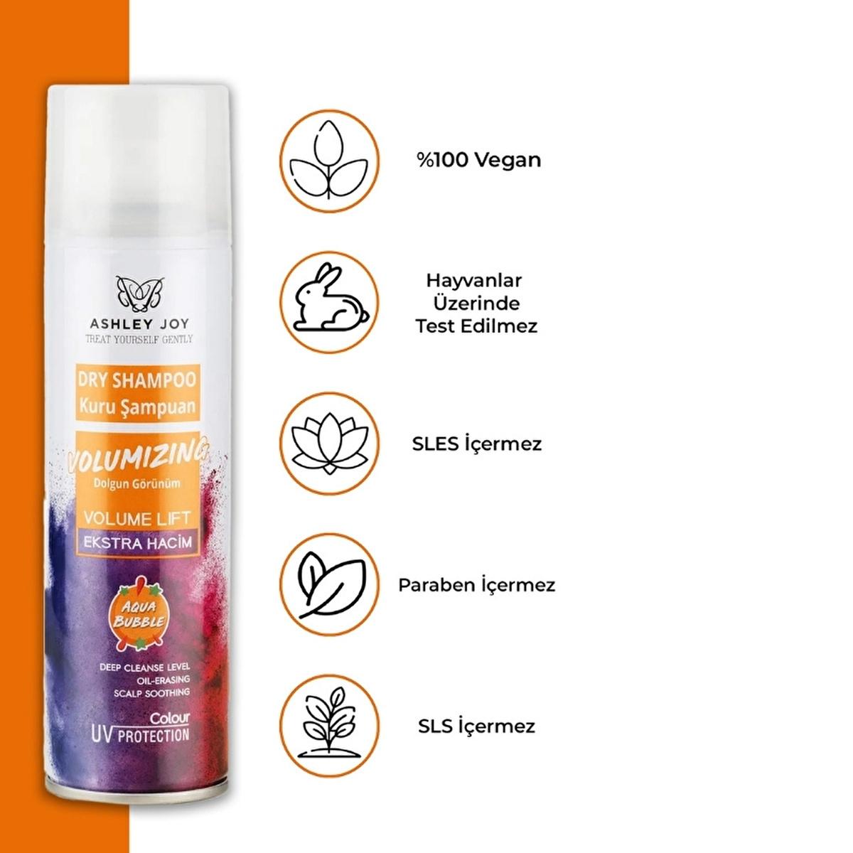 Ashley Joy Volumizing Aqua Bubble Dry Shampoo: Oil Absorbing, Instant Volume & Quick Hair Refreshing Spray (6.76 fl oz)