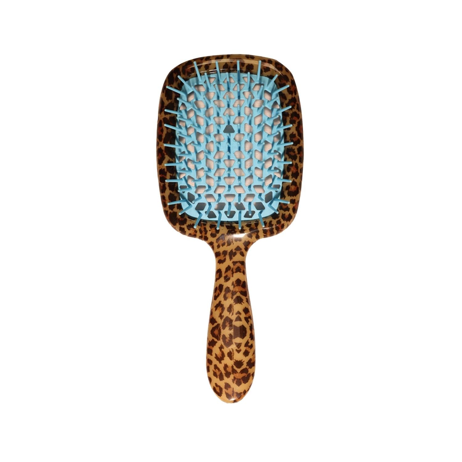 Janeke Superbrush Leopard Blue Detangling Hair Brush