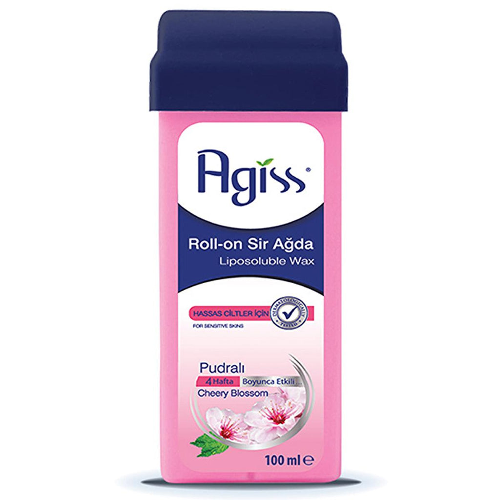 Agiss Roll-On Wax for Sensitive Skin - Natural Resin Hair Removal, Easy Application, Perfect for Legs & Arms - 3.38 fl oz