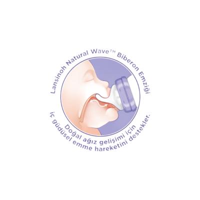 Lansinoh Baby Bottle Set with NaturalWave Nipple, BPA-free, Anti-colic, 160ml