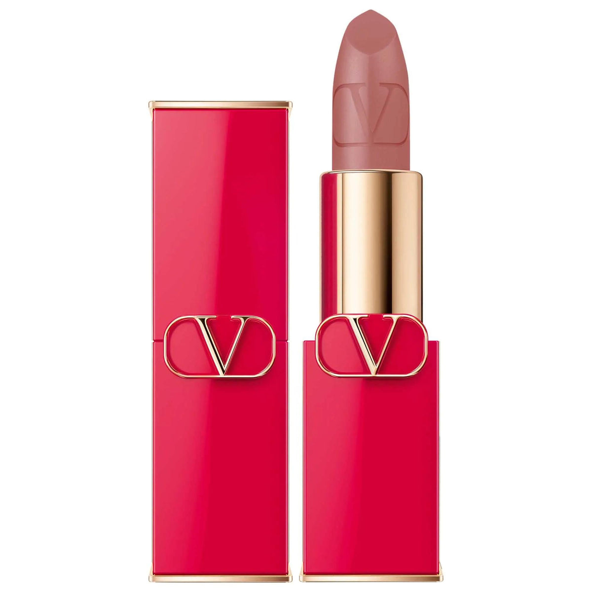 Rosso Valentino Refillable Lipstick - High Pigment, Hydrating Lip Color in Matte & Satin Finishes
