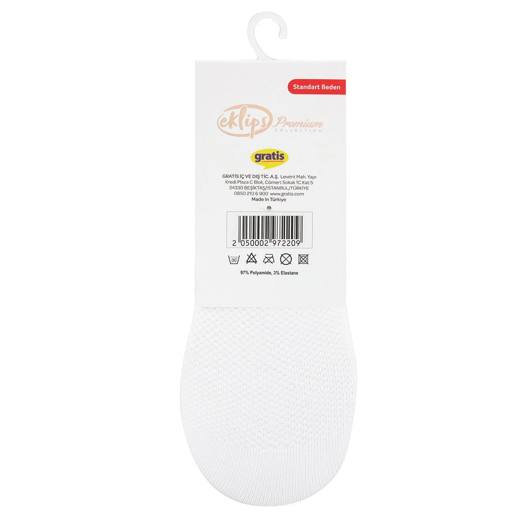 Eklips Premium Micro White No-Show Socks 2-Pack