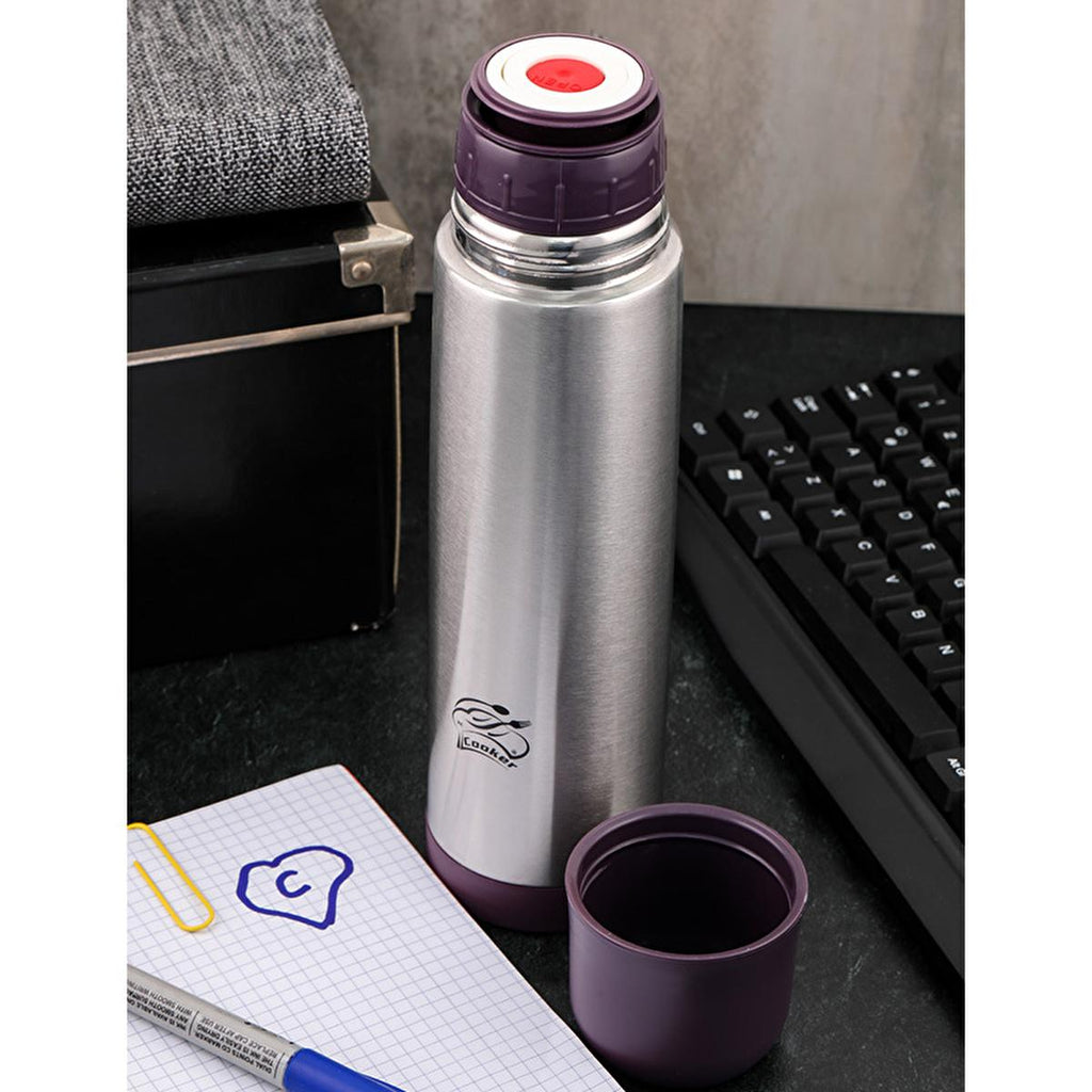 Cooker Stainless Steel Thermos 500ml - Keeps Drinks Hot/Cold for 24 Hours, Durable & Eco-Friendly