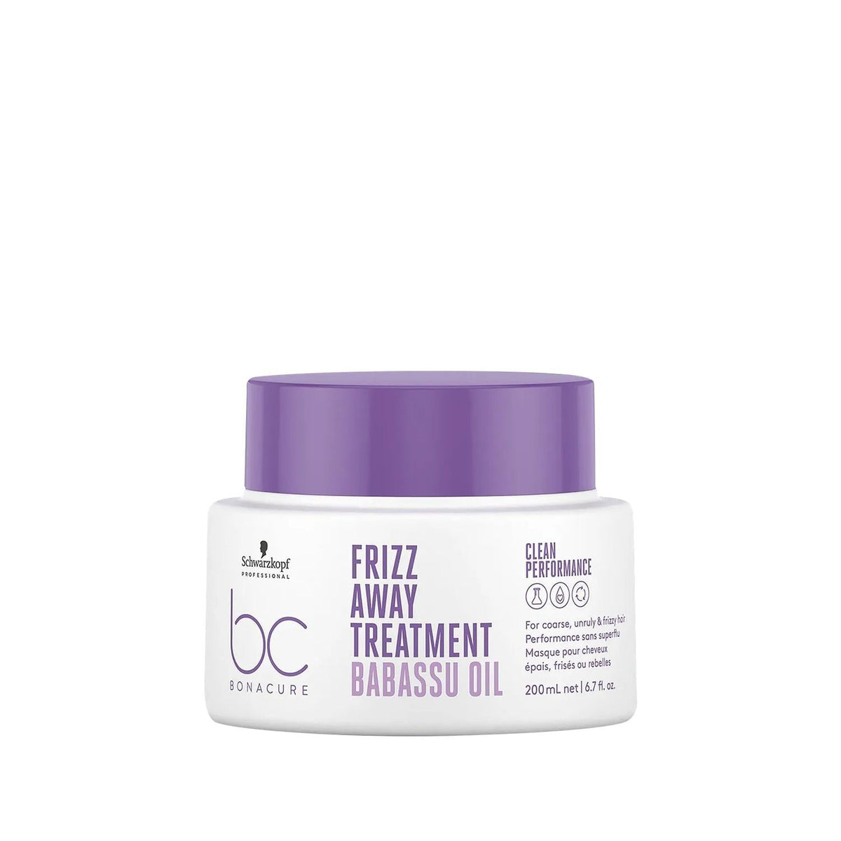 Bonacure Bc Clean Anti-Static Hair Treatment - Professional Hair Care for Dry & Damaged Hair, 6.76 fl oz