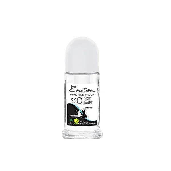 Emotion Invisible Fresh Roll-On Deodorant - Natural, Vegan, Aluminum-Free, 1.69 fl oz