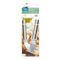 Flink & Sauber Stainless Steel Garlic Press - Effortless Crushing, Easy Clean Garlic Mincer, Herb Crusher