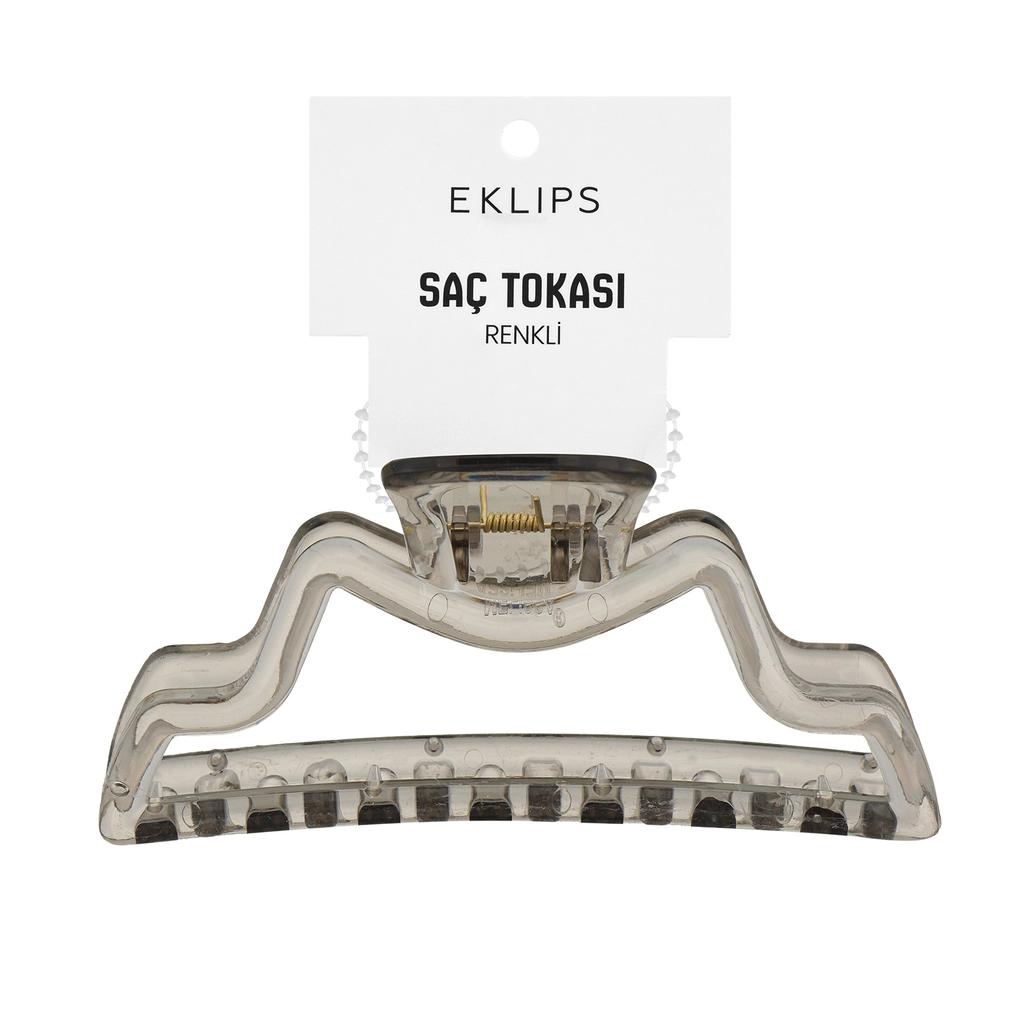 Eklips Curved Claw Clip for Secure Hold Smoked Grey