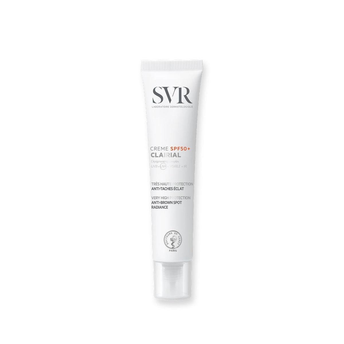 SVR Clarial Creme SPF50+ Sunscreen Cream for Sensitive Skin, Evens Skin Tone - 1.35 fl oz