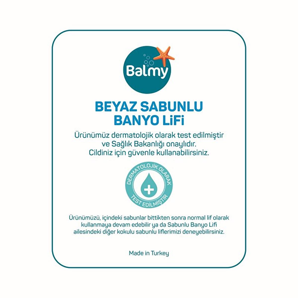 Balmy White Soap-Infused Bath Loofah - Dermatologically Tested, Luxurious Bathing Experience