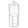Eklips Two-Tier Cotton Pad Holder Clear Vanity Organizer