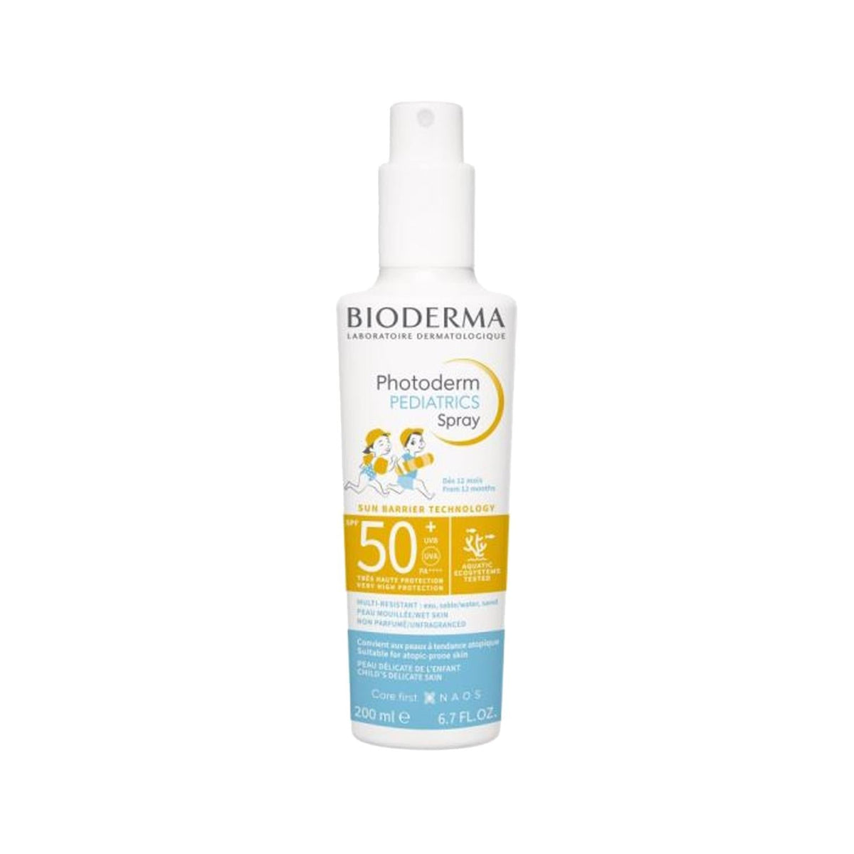 Bioderma Photoderm Pediatrics SPF 50+ Children's Sunscreen Spray - Kid-Friendly Sun Protection, Easy Application, 6.76 fl oz