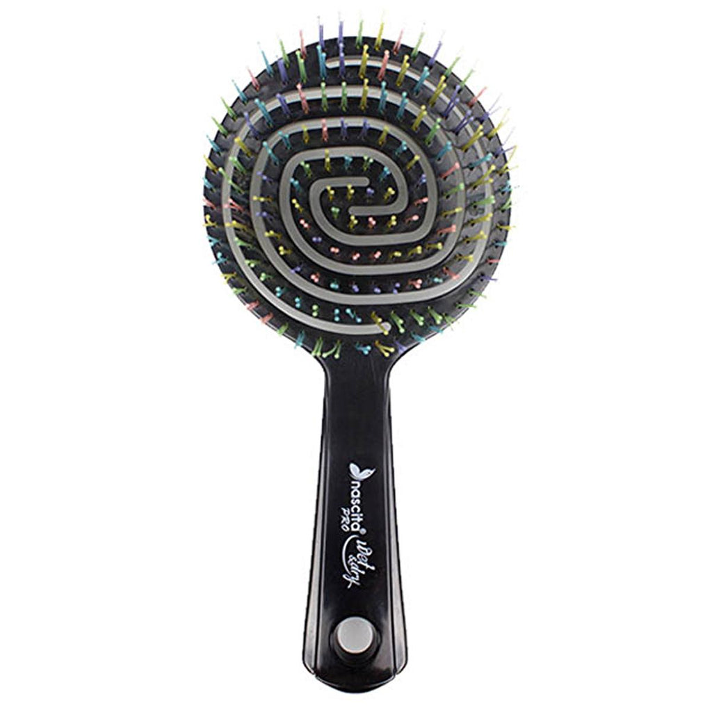 Nascita Pro Three-Dimensional Oval Hair Brush with GemTips Technology - Gentle Detangling, Anti-Static, Hair Care