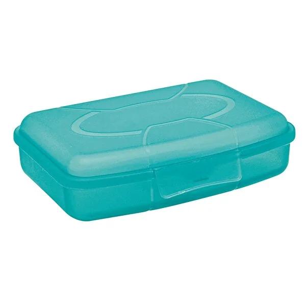 Flink & Sauber Rectangular Food Storage Container - Medium Size Snack Box for On-the-Go, Portable and Practical Kitchen Organization