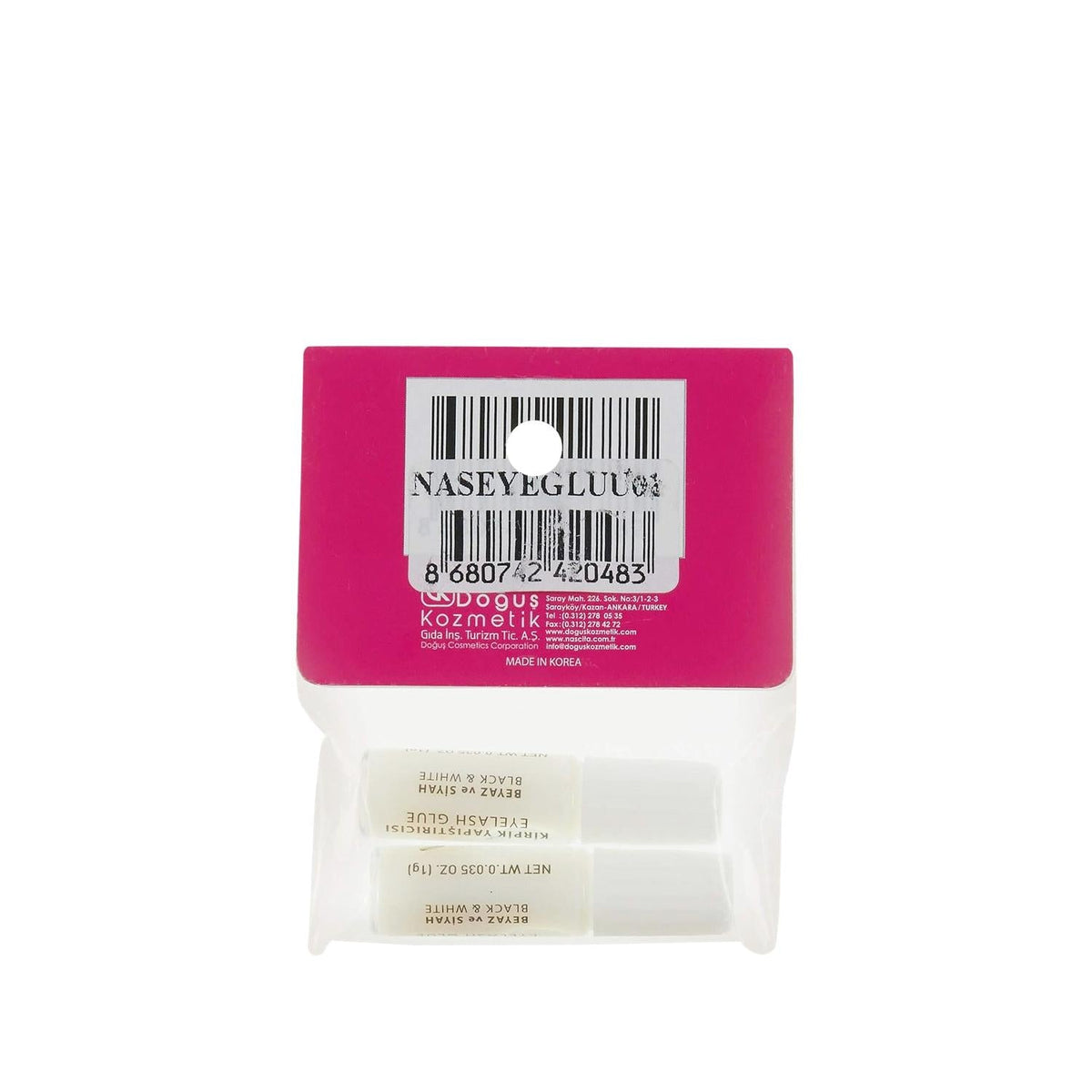 Nascita White Eyelash Glue 2x1g - Strong Hold, Easy Application, Beauty Essentials for False Lashes