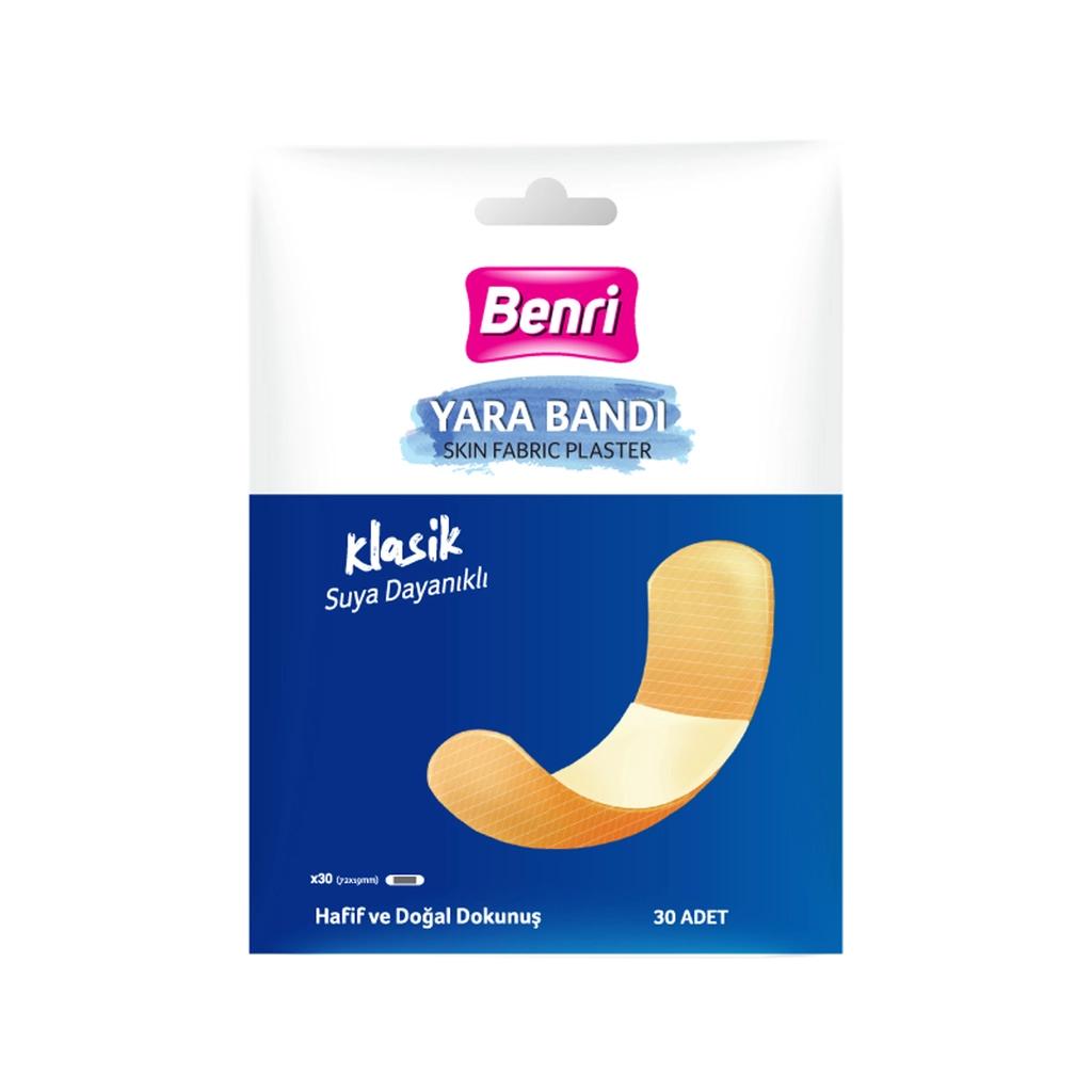 Benri Classic Adhesive Bandages for Daily Protection 30-Pack