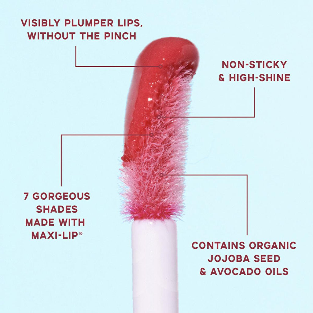 theBalm Instant Plump Your Pucker Lip Plumper Gloss: Get Fuller, Hydrated Lips with Organic Jojoba & Avocado Oil - Non-Sticky Formula, 5 Colors.