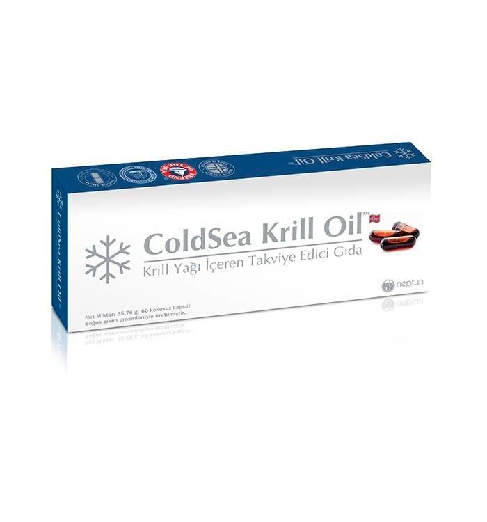 ColdSea Krill Oil Supplement - 60 Odorless Capsules, Cold-Pressed Omega 3 Rich Dietary Supplement for Heart Health & Inflammation Support