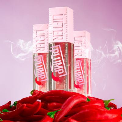 Maybelline Lifter Plump Lip Gloss - 004 Red Flag, Non-Sticky, Chili Pepper Extract for Plumping