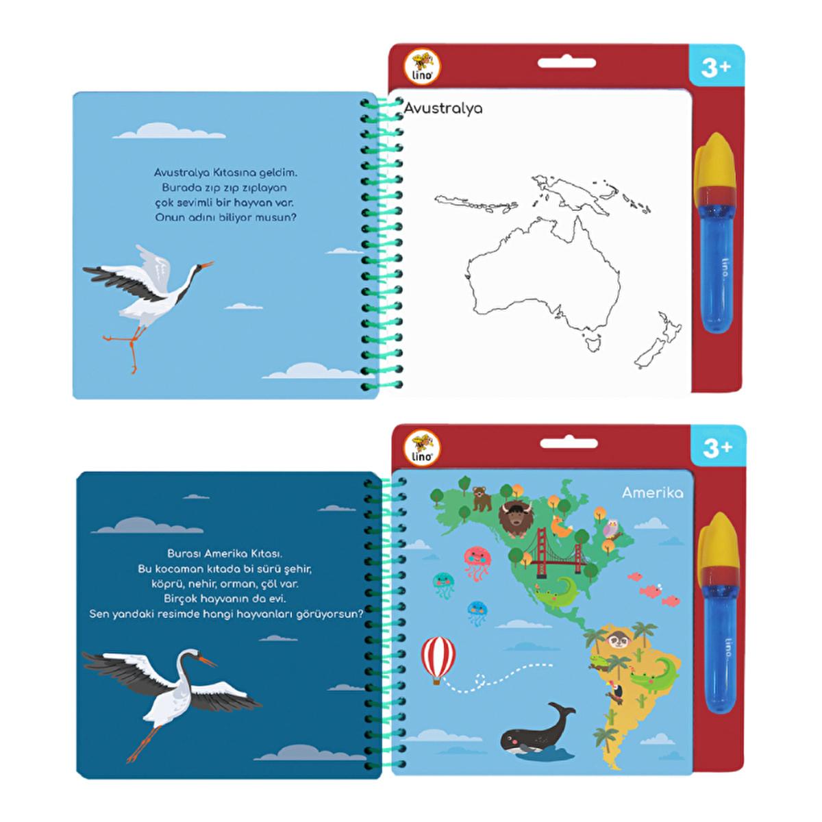 Lino Magic Coloring Book - Reusable Water-Based Art for Kids, Educational & Fun