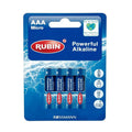 Rubin Alkaline AAA Batteries 1.5V 4-Pack