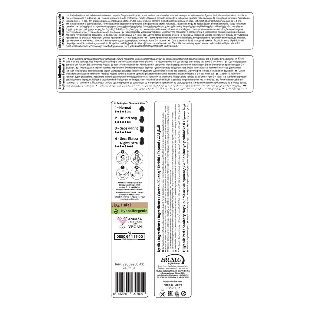 Sleepy Bio Natural Premium Plus Size 2 Pads 36 Count
