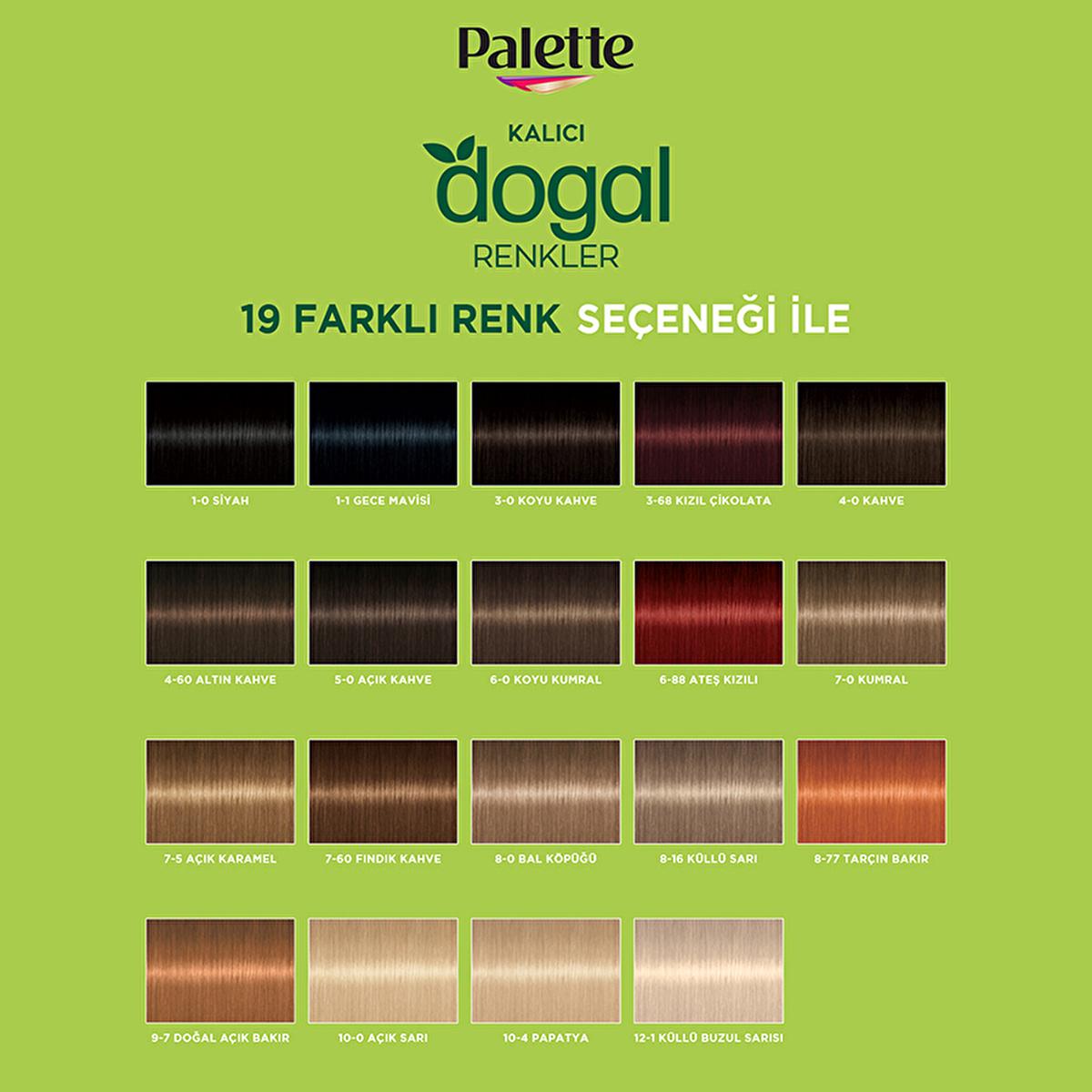 Palette Natural Permanent Hair Dye 4-0 Brown - Long-Lasting, Natural Ingredients