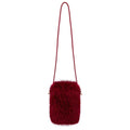 Eklips Burgundy Plush Phone Bag for Daily Use
