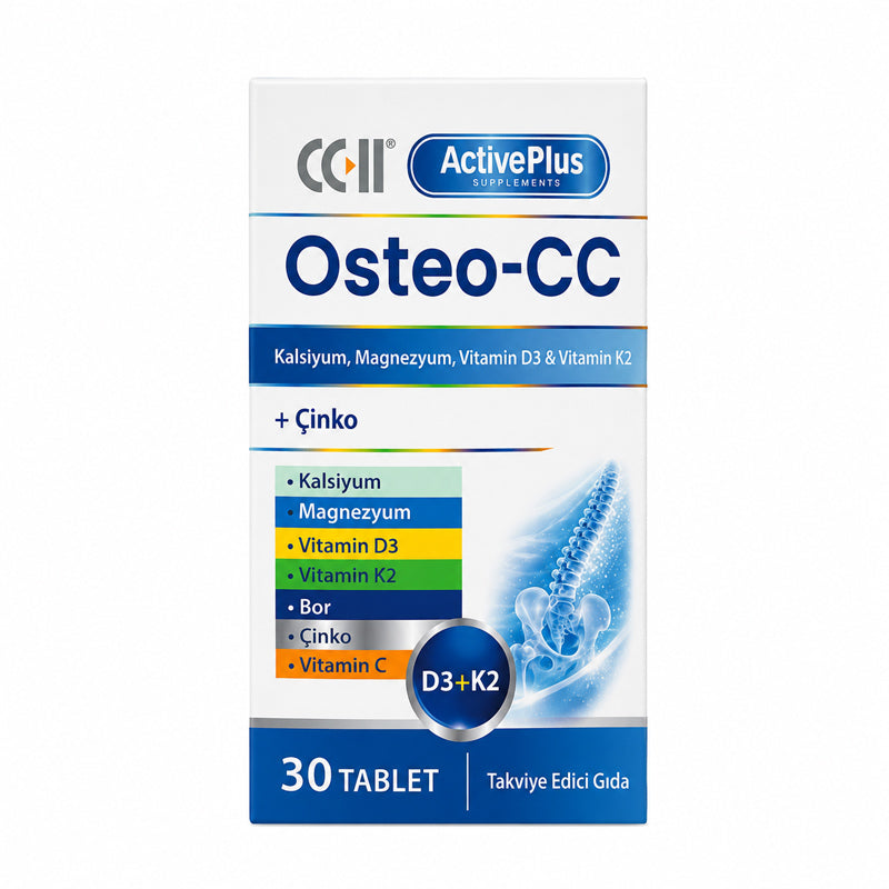 Active Plus Osteo-CC Calcium & Magnesium Supplement 30 Tablets