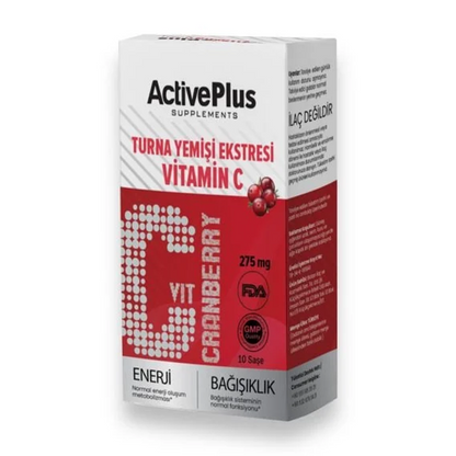 Active Plus Cranberry & Vitamin C Supplement 10 Sachets