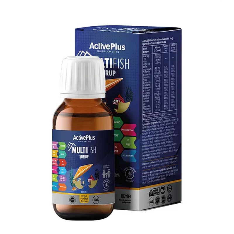 Active Plus Multifish Liquid Multivitamin & Fish Oil 150 ml