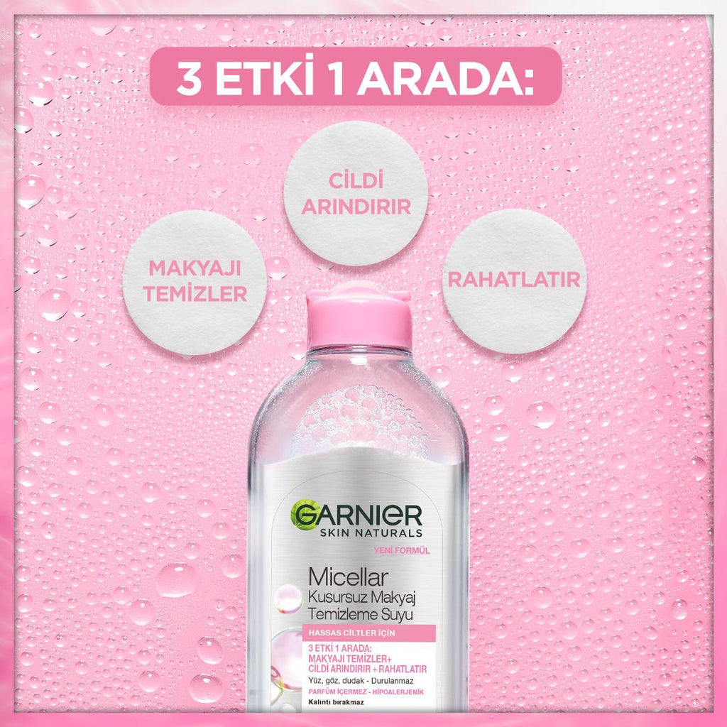 Garnier Micellar Makeup Remover Water - Gentle, Effective Cleansing for Sensitive Skin - 400ml