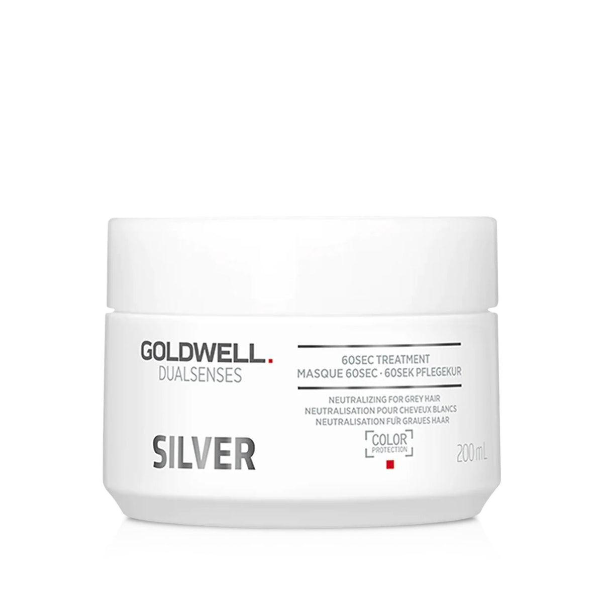 Goldwell Dualsenses Silver 60Sec Hair Mask for Gray & Blonde Hair - Enhances Color Vibrancy, 200ml