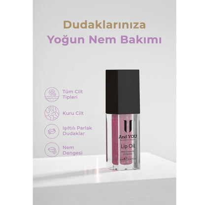 And You Hydrating Lip Oil for Glossy Shine and Softness 6 ml