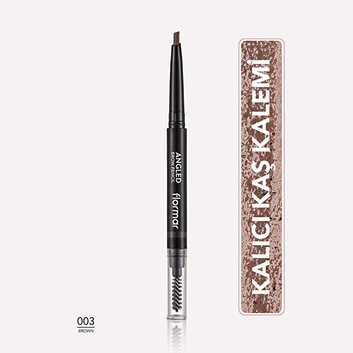 Flormar Angled Eyebrow Pencil with Brush - Long-Lasting, Natural Definition for Precise Brows