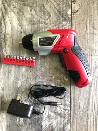 161 Piece Household Tool Kit with Convenient 3.6 Volt Lithium Ion Cordless Screwdriver - DT0739