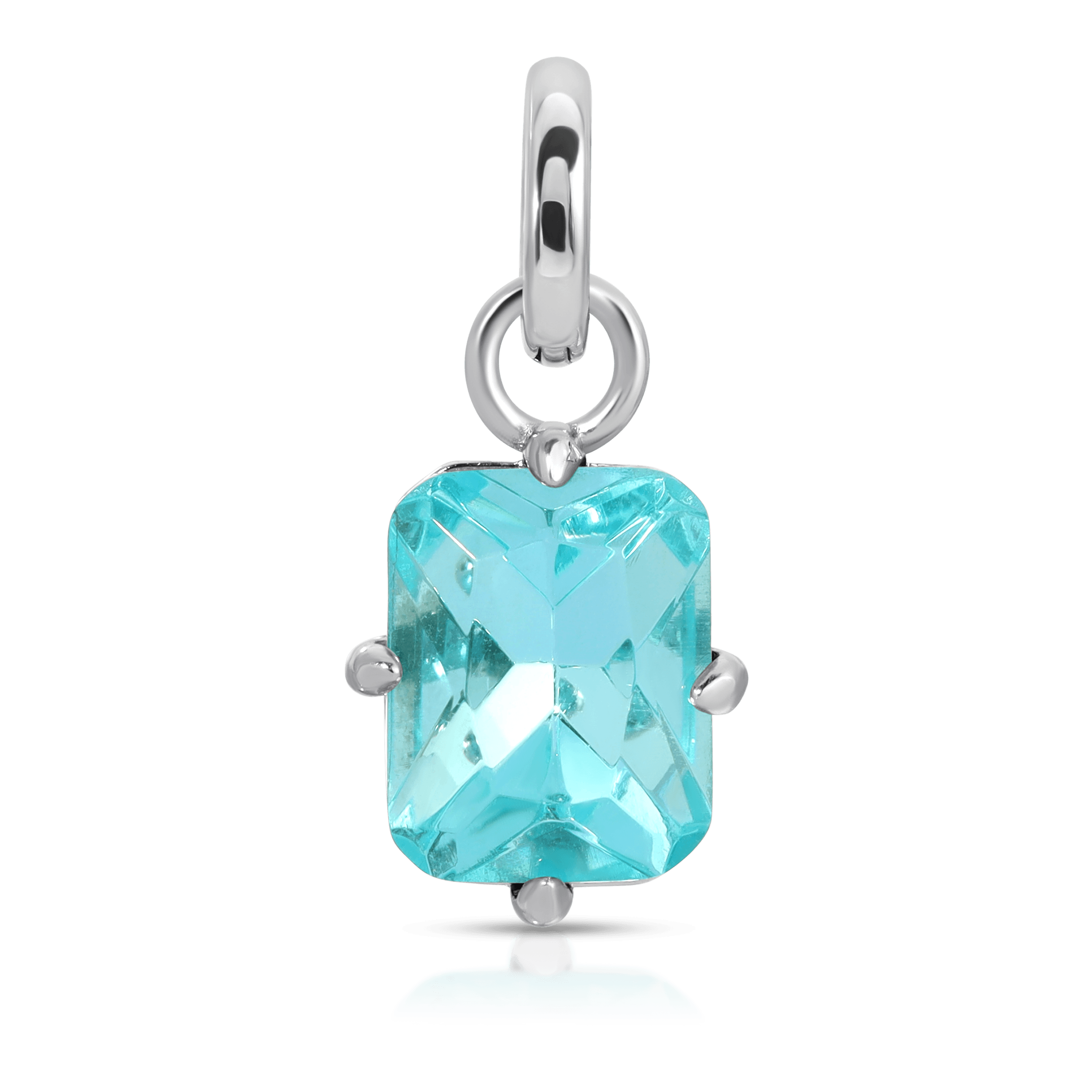 March Aquamarine Birthstone Charm - Emerald