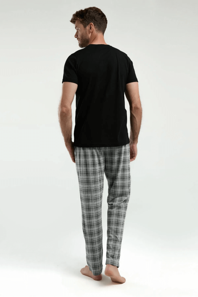 Arnetta AR3350 Plus Size Men's Pajama Set in Black