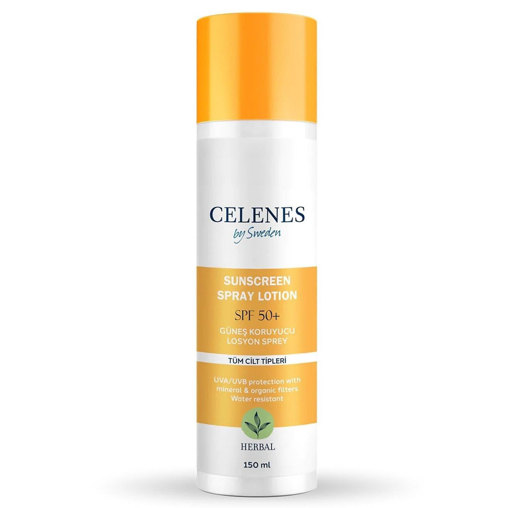 Celenes By Sweden Sunscreen Spray SPF 50+ - Water-Resistant, Organic Sun Care for All Skin Types