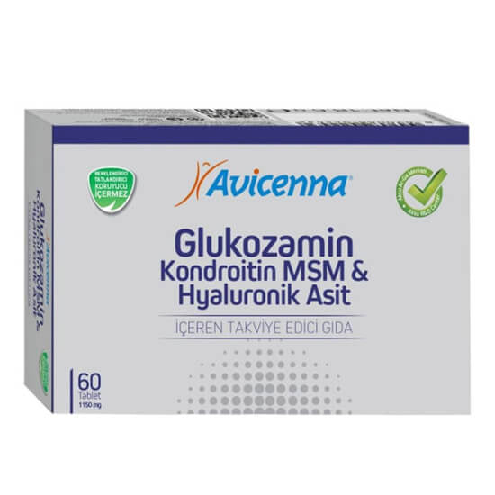 Avicenna Glucosamine Chondroitin MSM & Hyaluronic Acid 60 Tablets