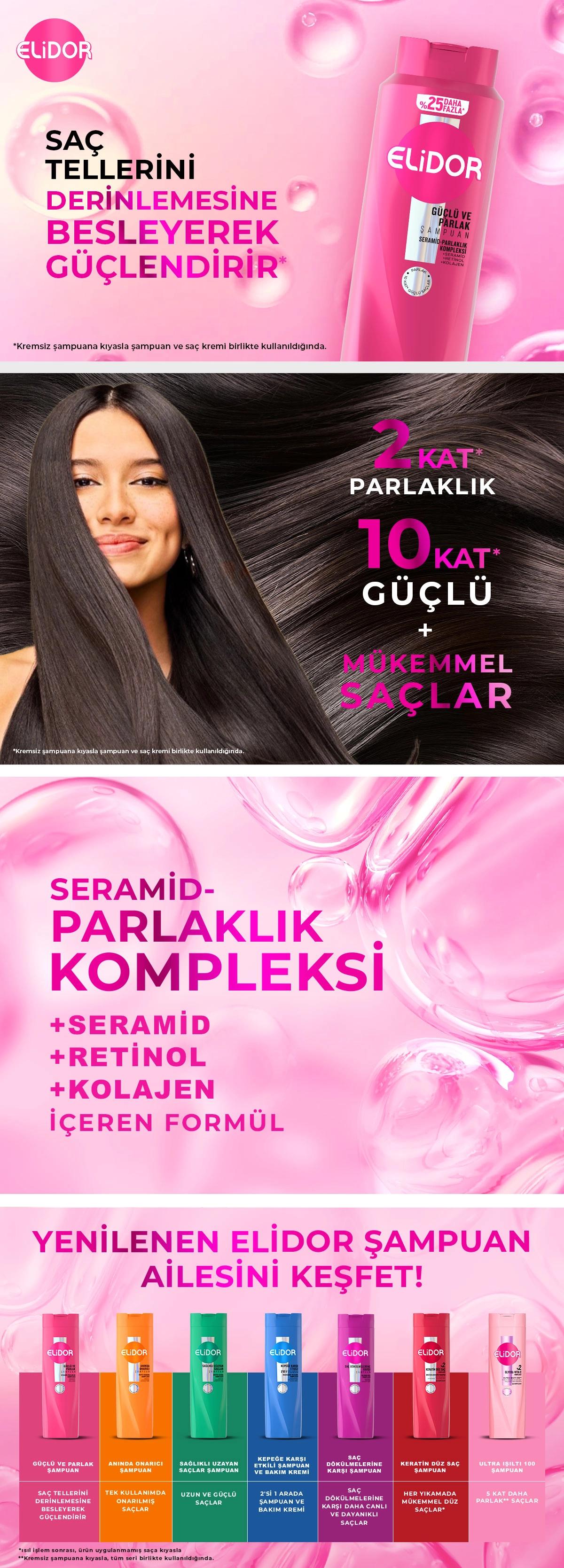Elidor Superblend Strong & Shiny Shampoo with Collagen 500 ml