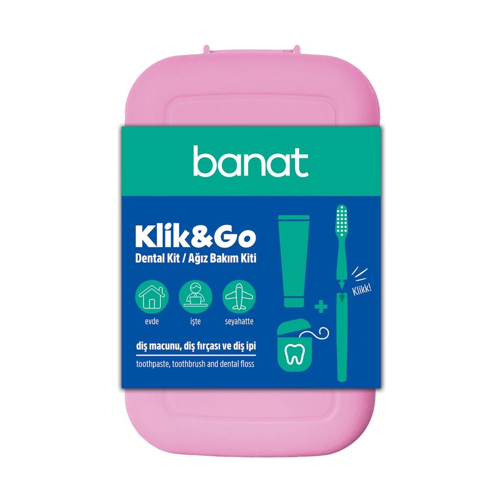 Banat Klick & Go Travel Oral Care Kit with Paste & Floss