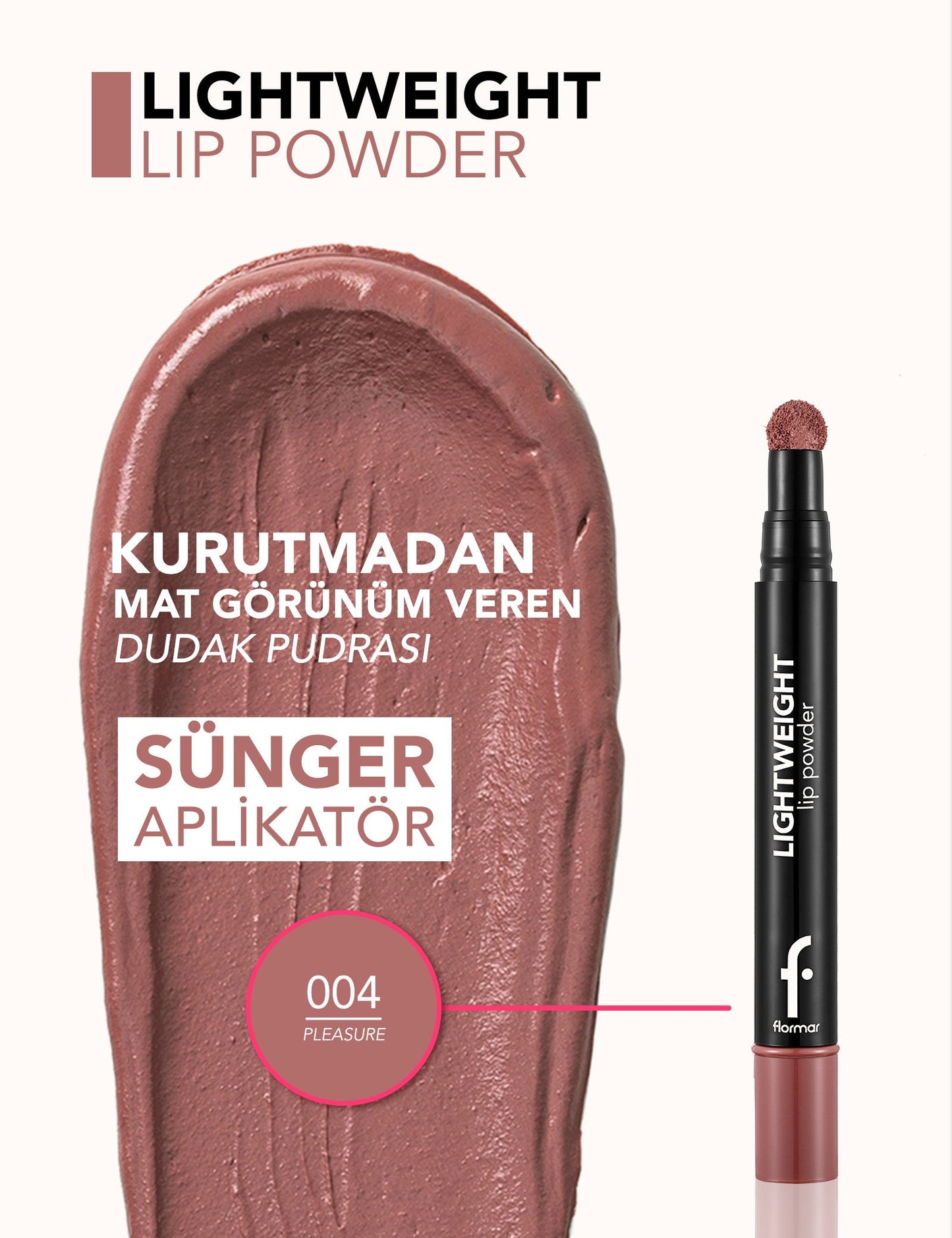 Flormar Lightweight Matte Lip Powder with Shea Butter