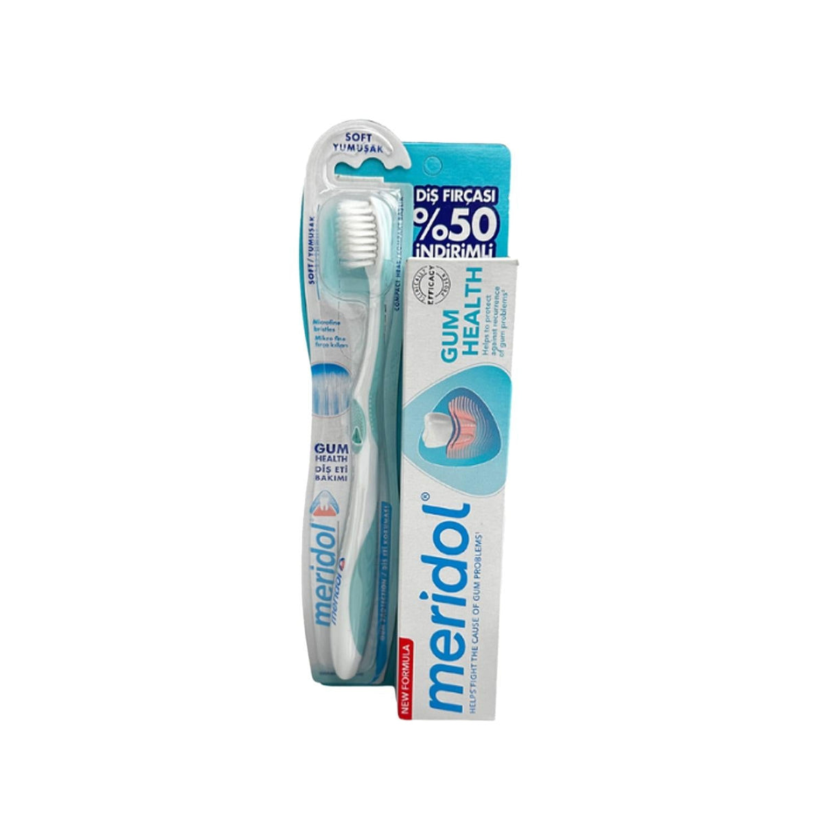 Meridol Toothpaste and Toothbrush Set - Gum Care Oral Hygiene Products with Soft Toothbrush