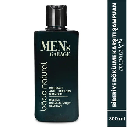 Bade Natural Men's Garage Rosemary Hair Strengthening Shampoo 300ml