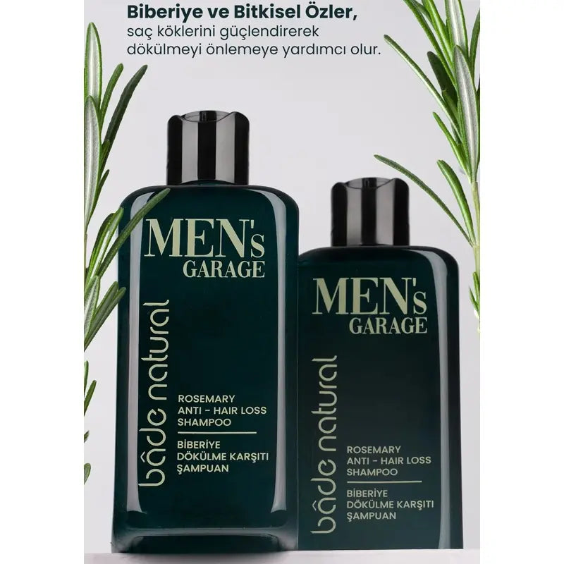 Bade Natural Men's Garage Rosemary Hair Strengthening Shampoo 300ml