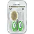 Bebedor Natural Hair Brush and Comb Set in Green