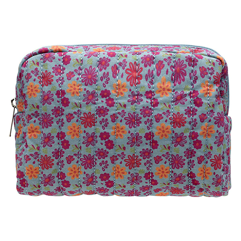 Eklips Quilted Cosmetic Bag: Stylish & Compact Makeup Organizer - Perfect Travel Size.