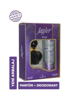 Jagler Pearl Women's Perfume & Deodorant Set: Long Lasting Floral Musk Fragrance for Daily Elegance